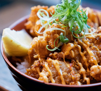 photo of chicken karaage bowl